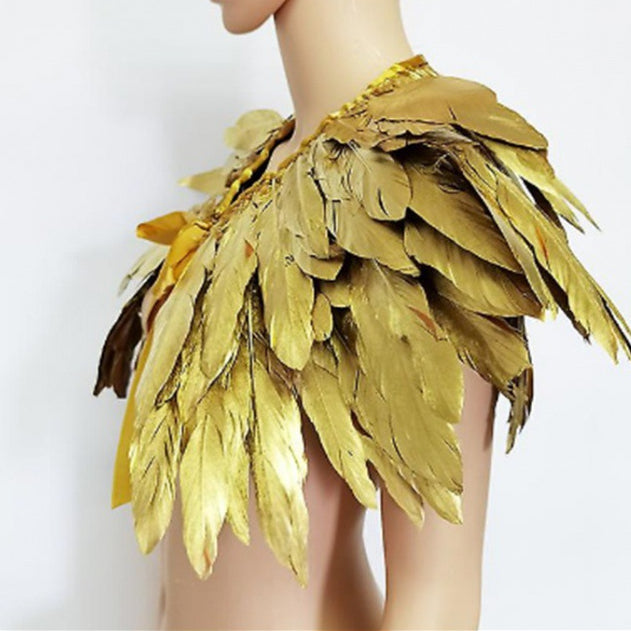 Gold Feather Pashmina