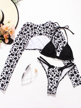 leopard beach set in 3pcs