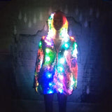 LED Rainbow Sequin Hoodie-[rave outfit]-Euphoria