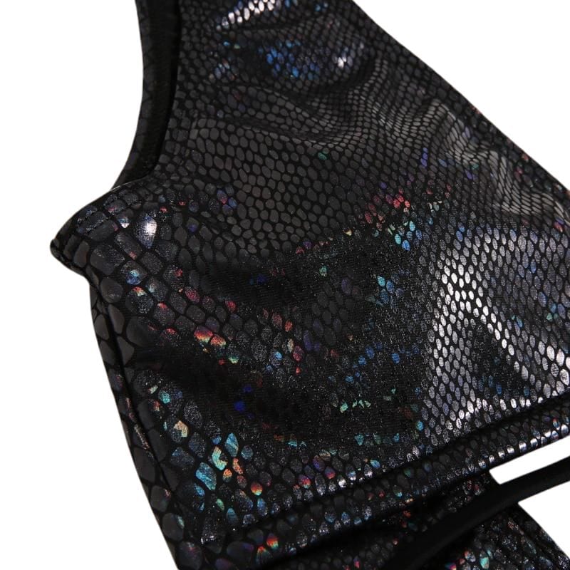 Midnight Holographic Snakeskin-[rave outfit]-Euphoria