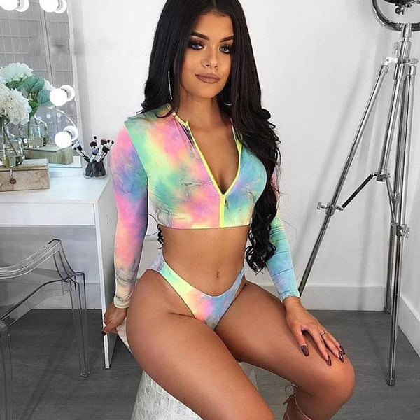 Pastel Crop Jacket Set-[rave outfit]-Euphoria