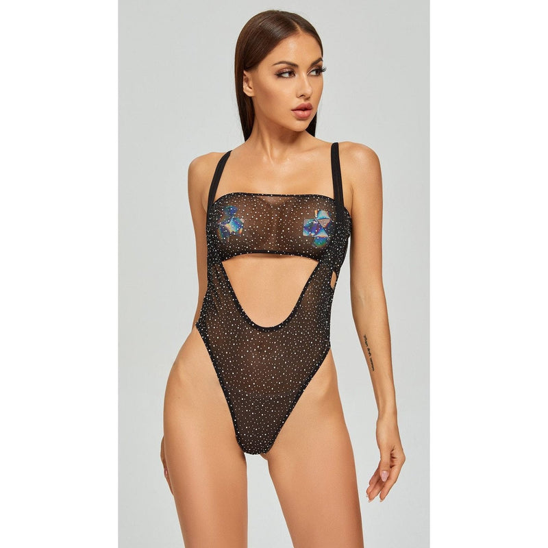 Glitter Mesh Jumpsuit