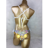 Samba Carnival Wire Bra &amp; Panty &amp; belt Set Hand Made 4 Piece Belly dancing WIRE BRA