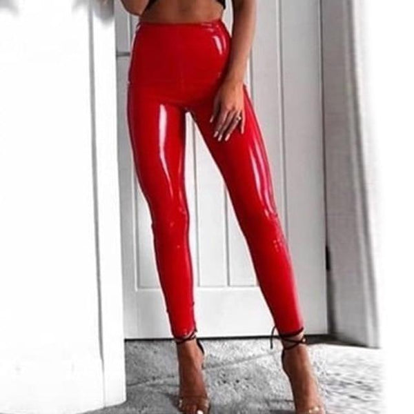 Wetlook Leather Pants-[rave outfit]-Euphoria